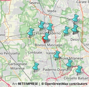 Mappa Via S. Michele del Carso, 20813 Bovisio-Masciago MB, Italia (4.15917)