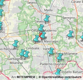 Mappa Via S. Michele del Carso, 20813 Bovisio-Masciago MB, Italia (5.92263)