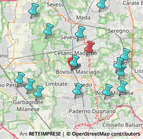 Mappa Via S. Michele del Carso, 20813 Bovisio-Masciago MB, Italia (4.37)