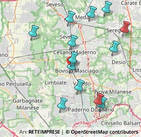 Mappa Via S. Michele del Carso, 20813 Bovisio-Masciago MB, Italia (4.24154)