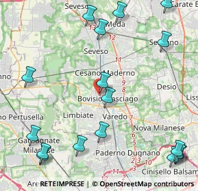 Mappa Via S. Michele del Carso, 20813 Bovisio-Masciago MB, Italia (5.80118)