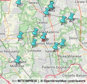 Mappa Via S. Michele del Carso, 20813 Bovisio-Masciago MB, Italia (4.21846)