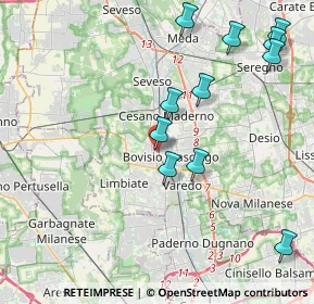 Mappa Via S. Michele del Carso, 20813 Bovisio-Masciago MB, Italia (4.50364)