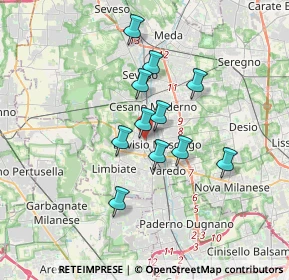Mappa Via S. Michele del Carso, 20813 Bovisio-Masciago MB, Italia (2.66909)