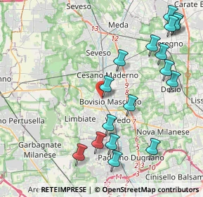 Mappa Via S. Michele del Carso, 20813 Bovisio-Masciago MB, Italia (4.81471)