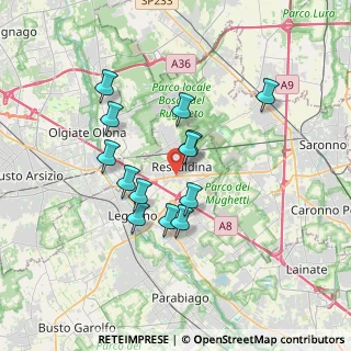 Mappa Via Legnano, 20027 Rescaldina MI, Italia (2.98462)