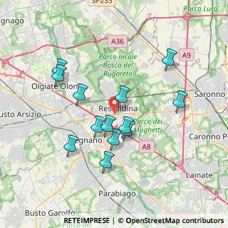 Mappa Via Legnano, 20027 Rescaldina MI, Italia (3.35769)