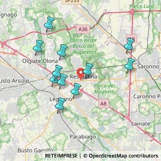 Mappa Via Legnano, 20027 Rescaldina MI, Italia (3.68727)