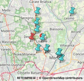 Mappa 20035 Lissone MB, Italia (3.32833)