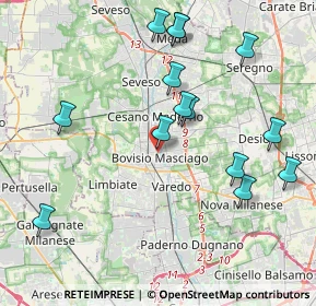 Mappa Via Cavour, 20813 Bovisio-Masciago MB, Italia (4.32571)