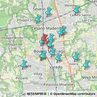 Mappa Via Camillo Benso Conte di Cavour, 20813 Bovisio-Masciago MB, Italia (1.74063)