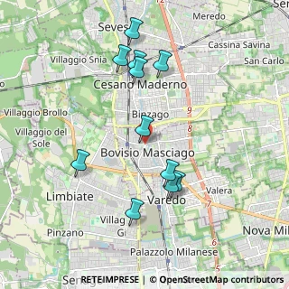 Mappa Via C.B conte di cavour, 20813 Bovisio-Masciago MB, Italia (1.89273)