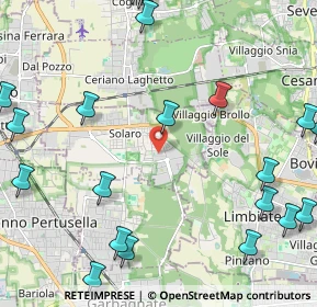 Mappa Via Carlo Porta, 20033 Solaro MI, Italia (3.054)