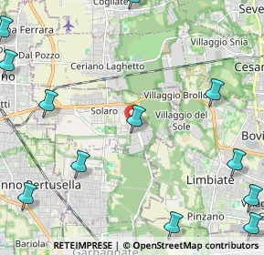 Mappa Via Carlo Porta, 20033 Solaro MI, Italia (3.275)