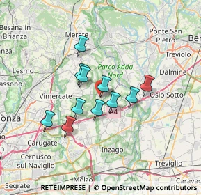 Mappa Via delle Robinie, 20874 Busnago MB, Italia (5.11545)