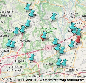 Mappa Via delle Robinie, 20874 Busnago MB, Italia (9.331)