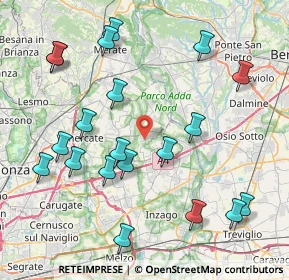 Mappa Via delle Robinie, 20874 Busnago MB, Italia (9.177)