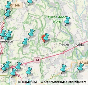 Mappa Via delle Robinie, 20874 Busnago MB, Italia (6.7725)