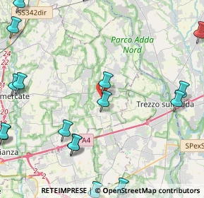 Mappa Via delle Robinie, 20874 Busnago MB, Italia (6.714)