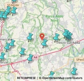 Mappa Via delle Robinie, 20874 Busnago MB, Italia (6.181)