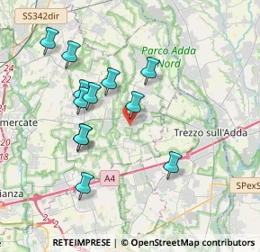 Mappa Via delle Robinie, 20874 Busnago MB, Italia (3.51167)