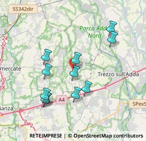 Mappa Via delle Robinie, 20874 Busnago MB, Italia (3.52818)