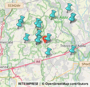 Mappa Via delle Robinie, 20874 Busnago MB, Italia (3.58067)