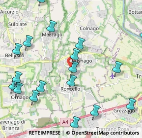 Mappa Via delle Robinie, 20874 Busnago MB, Italia (2.7825)