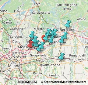 Mappa Via delle Robinie, 20874 Busnago MB, Italia (8.73471)