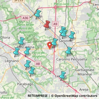 Mappa 21040 Uboldo VA, Italia (4.24385)