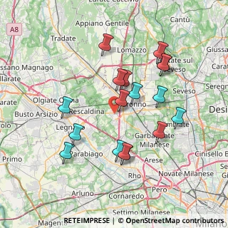 Mappa 21040 Uboldo VA, Italia (7.08176)