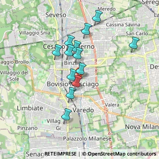 Mappa Via Redipuglia, 20813 Bovisio-Masciago MB, Italia (1.57)