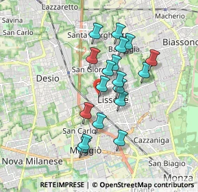 Mappa Via dei Mille, 20035 Lissone MB, Italia (1.46889)