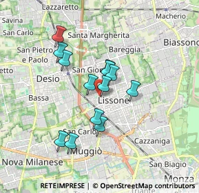 Mappa Via dei Mille, 20035 Lissone MB, Italia (1.38462)