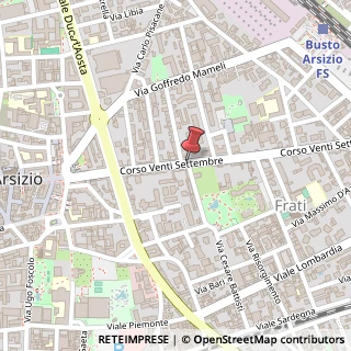 Mappa Corso XX Settembre, 23, 21052 Busto Arsizio VA, Italia, 21052 Busto Arsizio, Varese (Lombardia)