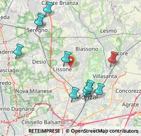 Mappa Via Antonio Pacinotti, 20035 Lissone MB, Italia (4.37455)