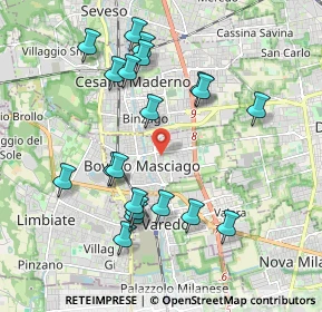Mappa Via Tolmino, 20813 Bovisio-Masciago MB, Italia (1.97)