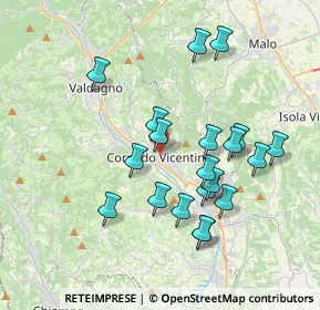 Mappa Via Giacomuni, 36073 Cornedo Vicentino VI, Italia (3.531)