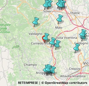 Mappa Via Giacomuni, 36073 Cornedo Vicentino VI, Italia (10.091)