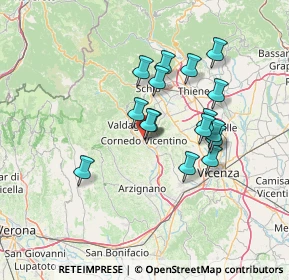 Mappa Via Giacomuni, 36073 Cornedo Vicentino VI, Italia (11.61313)