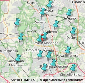 Mappa Via Zari, 20813 Bovisio-Masciago MB, Italia (4.5225)