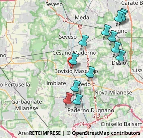 Mappa Via Zari, 20813 Bovisio-Masciago MB, Italia (4.32462)