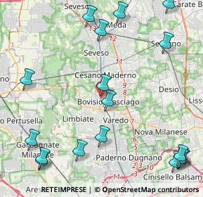 Mappa Via Zari, 20813 Bovisio-Masciago MB, Italia (5.79353)