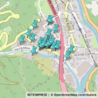 Mappa Via Rue de Cougnin, 11020 Hone AO, Italia (0.14)