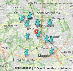 Mappa Via Luigi Pirandello, 20033 Desio MB, Italia (1.54385)