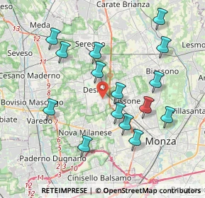 Mappa Via Luigi Pirandello, 20033 Desio MB, Italia (3.874)