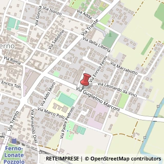 Mappa Via Guglielmo Marconi,  19, 21010 Ferno, Varese (Lombardia)