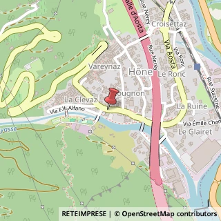 Mappa Piazza Municipale, 1, 11020 Hône, Aosta (Valle d'Aosta)