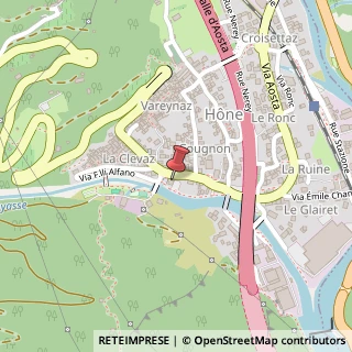 Mappa Piazza Municipale, 1, 11020 Hône, Aosta (Valle d'Aosta)
