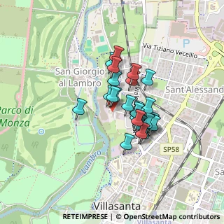 Mappa Via Montello, 20852 Villasanta MB, Italia (0.29259)